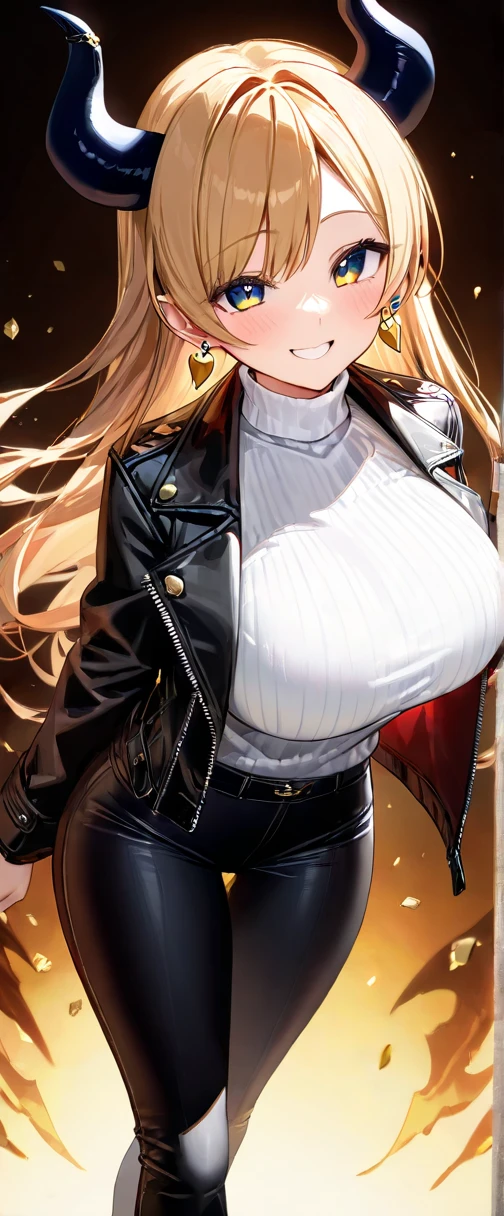 Two Girls, Couple, bangs, salute, Hands on hips, Gold earrings, Large Breasts, jewelry, military cap, (uniform), (epaulet), Jacket, Harness, Thigh straps, Black thigh-high boots, (Pencil Skirt), mini skirt, corruption, (Dark skinned women, Dark Skin:1.3), Hollow Eyes, Half-closed eyes, Wicked Smile, No students, Grin, ((Mature Woman)), Mature Woman, Married women, (Dark Theme:1.2), Dark person, Huge Saggy Tits, Skin Dentition, Chubby, Sensual, Thick thighs, Wide Hips, from the front, (chromatic aberration, Intricate details), Dynamic Angle、Grin、With a creepy smile, A smile with downturned corners,Open your chest wide