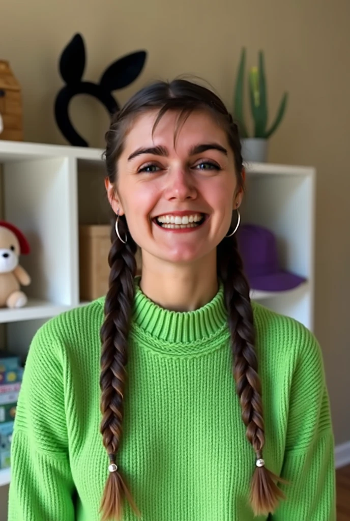 syblz style, solo, young, belatricepamford, realistic, (twin braids), turtleneck, upper body, sweater, lips, freckles, looking at viewer, blue sweater, simple background, mini smile, straight on, sky, day, natural lighting, atmospheric lighting, shallow dof,
(zPDXL2)