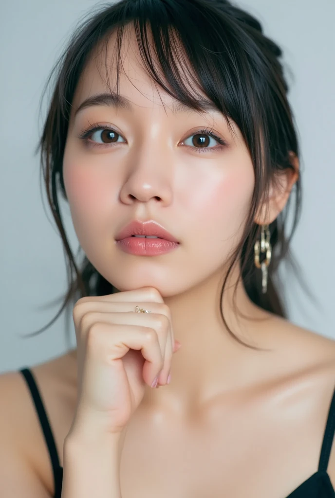 stare at the camera, bust shot, mix 4,(8K, RAW photo, highest quality, masterpiece:1.2), (realistic, photo-realistic:1.37),1girl,cute,cityscape, night, rain, Wet, professional lighting, photon mapping, radio city, physically based on rendering, gradient black hair, gray hair, short curly hair, good looking, girl, White Ball Suit, excellent quality, High resolution, 1080P, (clean face), (Detailed facial description), (detailed description of hands ),(masterpiece),(Detailed CG),extreme light and shadow, messy hair, masterpiece, Rich details,(exquisite features),(highest quality),(masterpiece),(delicate eyes),looking forward to your eyes, exquisite collar bone