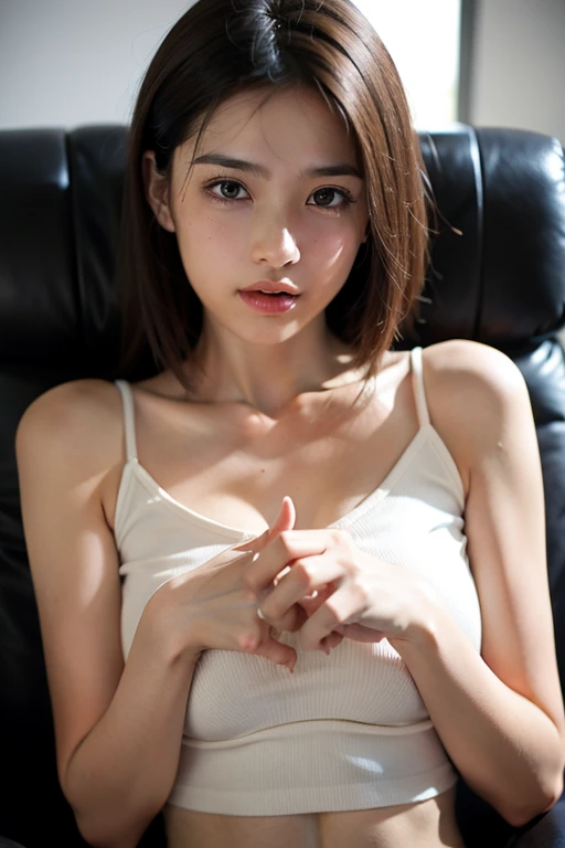 ,4K,((Highest quality)),((masterpiece)),BREAK,((one girl)),(detailed),(in classroom),((One girl)),((perfect anatomy)),nsfwude)),(naked),((12 yearst chest:1.6)),(stare at viewer with stern eyes:1.5),((one girl)),(bitting own lip:1.1),(angry:0.9),nose blush,(shamefull:1.2),(bob cut hair),(beautiful hair),surprised, ((beautiful realistic face)),((skinny:1.3)),Beautiful Korean Women, Beautiful young Korean woman, Young and adorable Korean face, Gorgeous Young Korean Woman, Korean Girls, Girl cute beautiful face, Portraits of Korean female idols, Young and pretty Asian face, Cute natural anime face,Asian pretty face,((finely detailed face)),((glistening eyes)),((glistening eyes )),((large eyes)),(( pretty eyes)),(detailed),Perfect Face,((One girl)), ((clear eyes)),((show nipples)),((beautiful skin)),((A bow tie)), don't wear anything ,(upper body),(Equal left and right eyes), (nsfw:1.5),(show nipp,(don't wear anything),(nipples facing upwards),