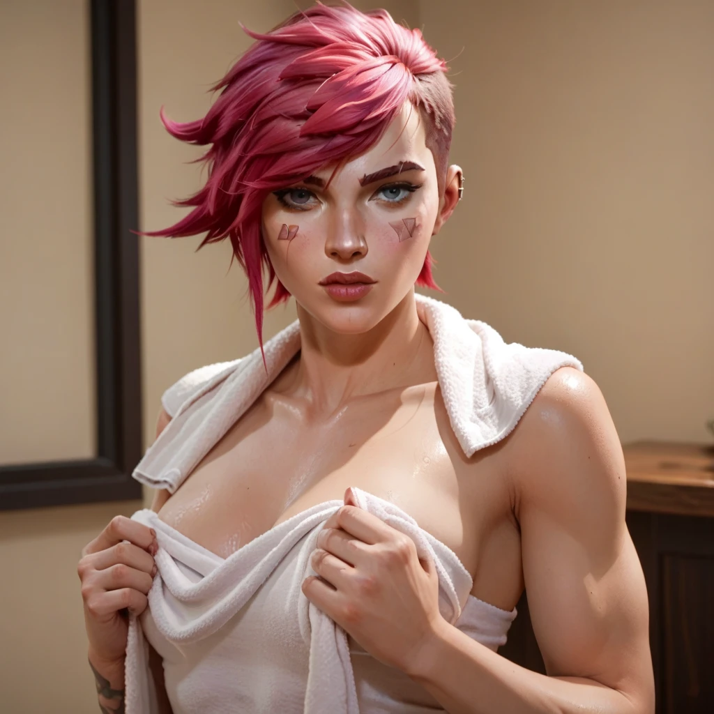 31 years old, Latina, Latina Woman, mature face, ((magenta eyes)), (beautiful detailed eyes:1.05), (small breats:1.45), curvy body, beautiful and delicate mature face, (face detail), ((realistic face)), pores, ((tanned skin)), detailed skin, realistic skin, ((shiny skin)), long hair, wavy hair, (tanned Skin:1.4), blush, cleavage, glowing aura, natural light, masterpiece, glossy skin, juicy lips, adult, (((naked))), random hair style, sexy, hot, random expression, ((magenta hair)), smirk, cleavage, bright magenta eyes, cowboy shot, full body shot, ((laying down)), spread legs, open legs, expose crotch, shower, shower room, bathroom, inside, wet, foggy, Masterpiece, Best Quality, Ultra Detailed, Extremely Detailed 16k CG Wallpaper, Beautiful Face, Bell Collar, Logo, Impotence, Contour Light, Concert, Neon Sign, Audio, holographic projection, flat sphere, graffiti logo, highly detailed tattoo_, Authoring information, cleavage exposed, superior quality, many details, Puri focus  Sharp and realistic