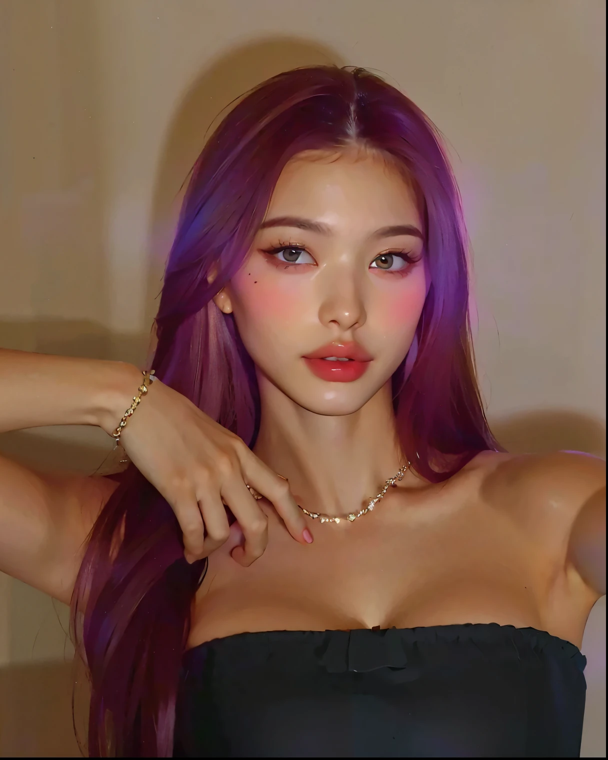 Best quality, masterpiece, ultra high res, (photorealistic:1.4), raw photo, 1girl, offshoulder, in the dark, deep shadow, low key, cold light