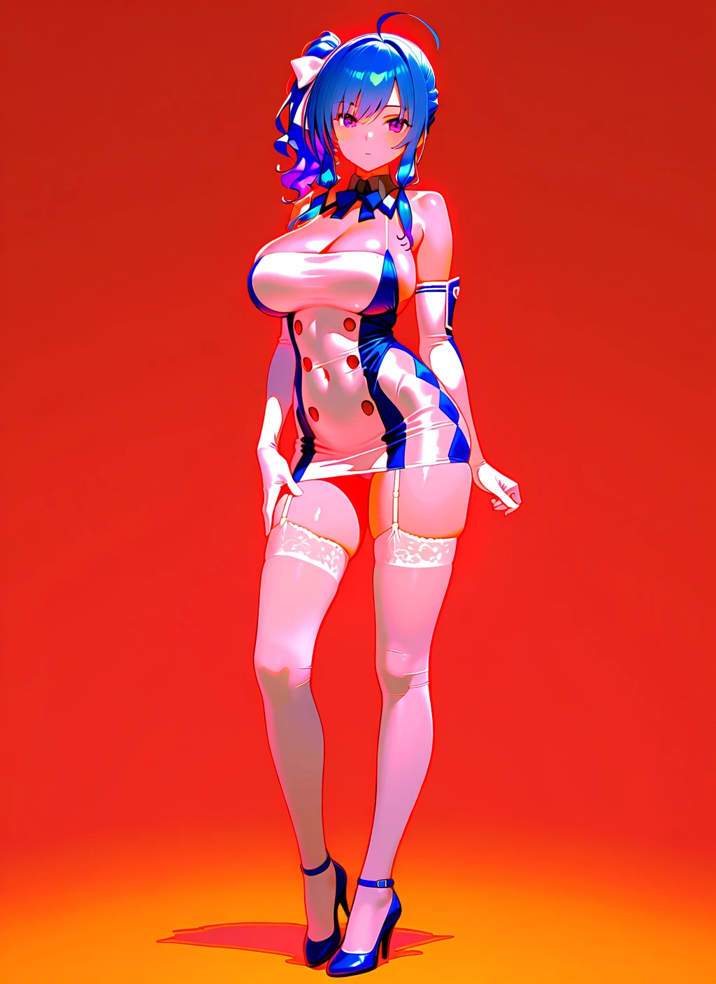 In a world filled with neon lights and pixelated shadows, Cropped shoulders, Bikini, Big thighs, oily skin, a tech-savvy peculiar digital detective stands out. Picture this scene: a digital painting showcasing a young detective with sleek gadgets and a sharp intellect. The image is immersive, with vibrant colors and intricate details that bring the character to life. The artist's skill is evident in the flawless blending of cyberpunk elements with a classic detective noir aesthetic. The high-quality image invites viewers to delve into a futuristic mystery where technology meets sleuthing. (Blushing:1.3), Milf, , Wet skin, Wet in miss V, Oil skin, Ahegao face