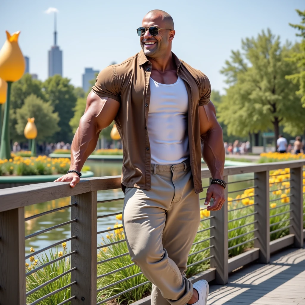 (The rock) Dwayne johnson shines in a mesmerizing Barbie pink gown as he confidently struts along the lively downtown street.