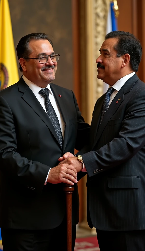 President Nicolás Maduro embracing Peruvian President Dina Boluarte