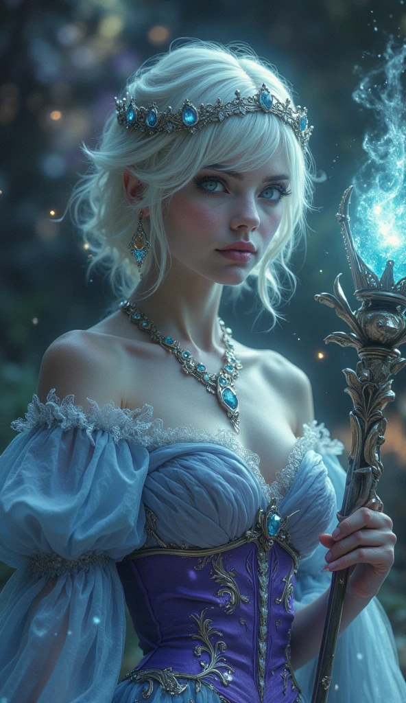 Elsa(disney) as a witch(sexy) on a cauldron