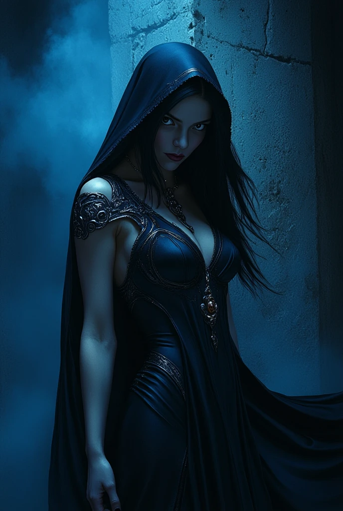 (Extremely detailed 8K wallpaper), A dramatic medium photograph of a beautiful female human-reptilian necromancer hybrid., intricate, high detail,