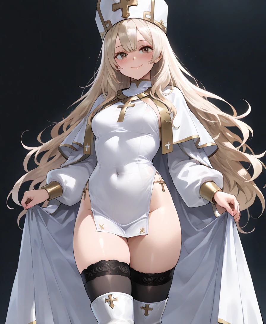 pantyhose, One girl,undressing pantyhose、large penis, covered penis