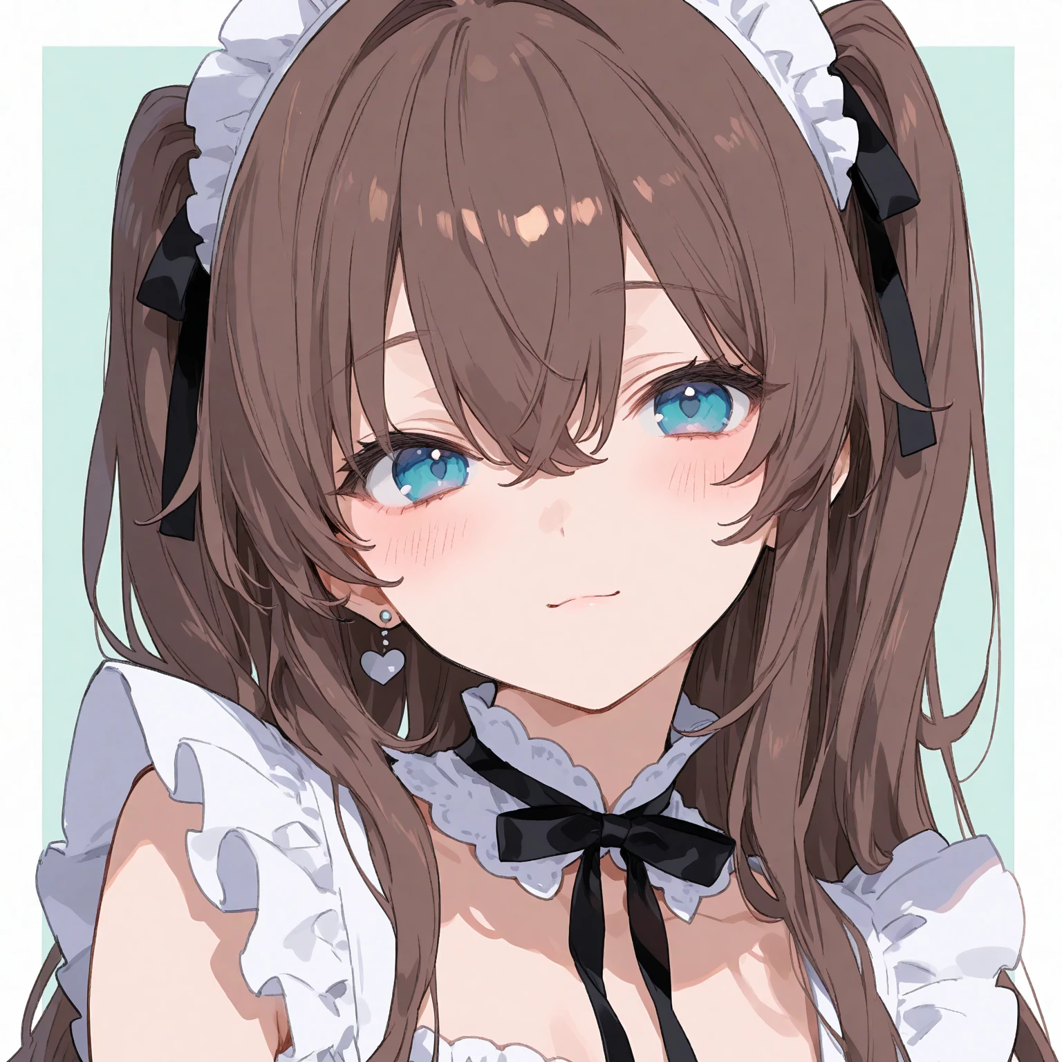 Light brown hair, Moles under the mouth, maid headdress, Shiny hair, hime-cut, Heart-shaped pupils, wince, Tears, aqua eyes, crying with eyes open, kemonomimi mode, Open mouth, Shy, Blush, Sleepy, Sad, Tongue out, pain, Crying, Unconscious, Moaning, rough breath, endured face, saliva trail, surrealism, High detail, anime big breast, Anime style, Chiaroscuro, Cinematic lighting, Ray tracing, stereograms, Close-up, hyper HD, Masterpiece, retinas, ccurate, Anatomically correct, Textured skin, Super detail, High details, High quality, Award-Awarded, Best quality, A high resolution, 16k