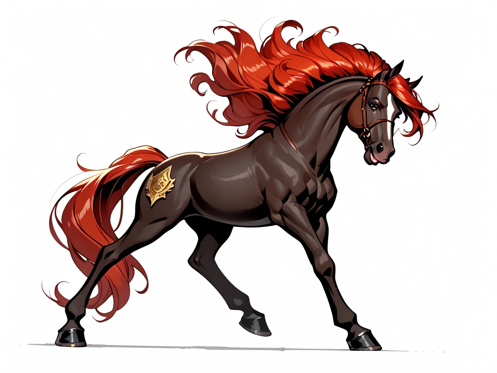 Solo, score_9, score_8_up, score_7_up, (An Anthro furry wolf girl, golden blonde furry body, tail, red hair, wolf snout, black nose, MaleniaDef, helmet, covered eyes, covered eyes, single mechanical arm, prosthesis), naked, nipples, majestically posing, simple brown background, rear view, hugging herself