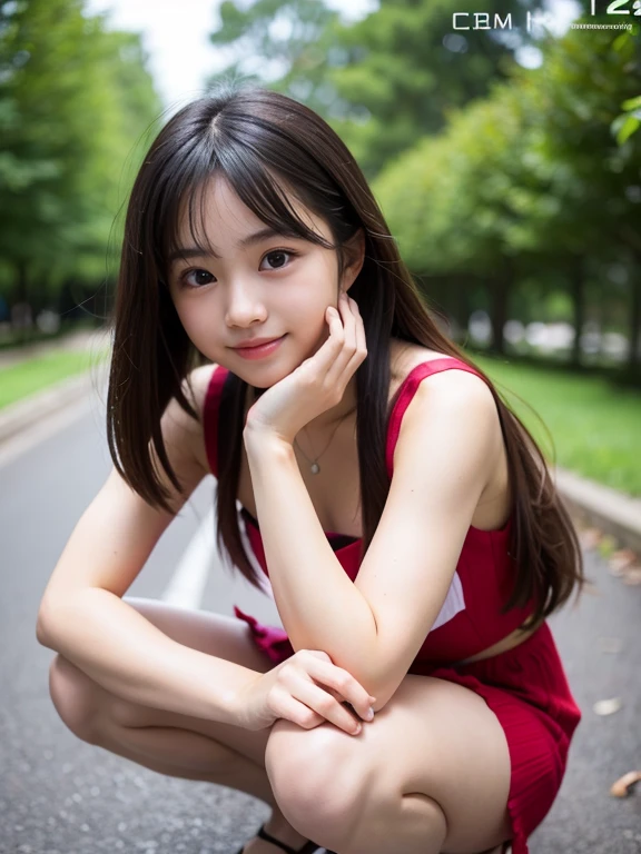 ultra-detailliert、ighly detailed、​masterpiece、top-quality、top-quality、absurderes、Hi-Res、Subsurface scattering、(1girl in:1.2)、(Solo:1.2)、(The cutest high school girl in the world:1.3)、bangss、(Smiling smile:1.0)、eye reflections、A detailed eye、perfect  eyes、rendered eyes、(looking looking at viewer:1.2)、Dynamic angles、Dynamic Poses、phone、full body Esbian、(Detailed skin:1.1)、skin pore、shinny skin、shinny skin、(dent in the skin: 1.2)、not too large breasts、Neat and clean clothing、Hair flow、夏天、during daytime、outside of house、城市、Walkway、alleyway、(sign:0.9)、(Eau:0.9)、(a plant:0.9)、(detailedbackground:1.2)、(the complex background:1.2)