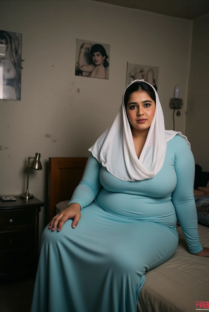 Extremely Hyperpregnant  Afghan women with huge belly  wearing a dress
