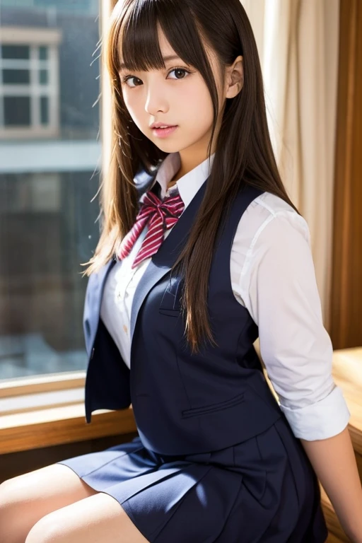 Ulchan-6500-v1.1, (RAW photo:1.2), (realistic:1.4), beautiful detailed girl, very detailed eyes and face, beautiful and detailed eyes, that&#39;ridiculous, incredibly that&#39;ridiculous, huge file size, Super detailed, High resolution, very detailed, highest quality, masterpiece, Kemomimi, ((japanese girl&#39; high school uniform)), shape, very detailed, cg, unified, 8k wallpaper, wonderful, small details, masterpiece, highest quality, very detailed cg uniform 8k wallpaper, light shines on your face, cinematic lighting, 1 girl, 16 years old, ((No panties)), ((dynamic pose))), (camel toe), (half), (pantyhose), (sit with both knees bent)),legs open