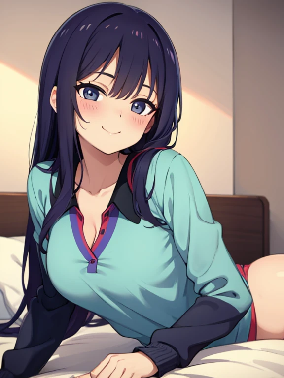 ((nsfw, masterpiece, best quality)), (photo realistic), best shadow, high detail, very detailed, (nice hands, perfect hands), (POV, face focus:1.4), ((1girl and 1 boy)), beautiful girl, 18 years old, deep blue eyes, (black straight long hair:1.5), (normal breasts:1.1), glossy skin, ((view from front:1.5)), (very slender:1.3), (beautiful adolt face:1.3), famous idol, thin lips, detailed facial features, Crisp focus, perfect beautiful body and face, pink small nipple, beautiful face, perfectly in focus, long bangs, underhair, (in the bedroom:1.3), all body, (happy:1.5), (sweat:1.5), ((woman on top:1.5)), ((penis)), ((vaginal)), ((sex:1.5)), (jacket:1.5), hair between eyes, (cum overflow from crotch:1.5), skirt lift, ((show off nipple:1.5)), (drool:1.3), (open mouth:1.3)