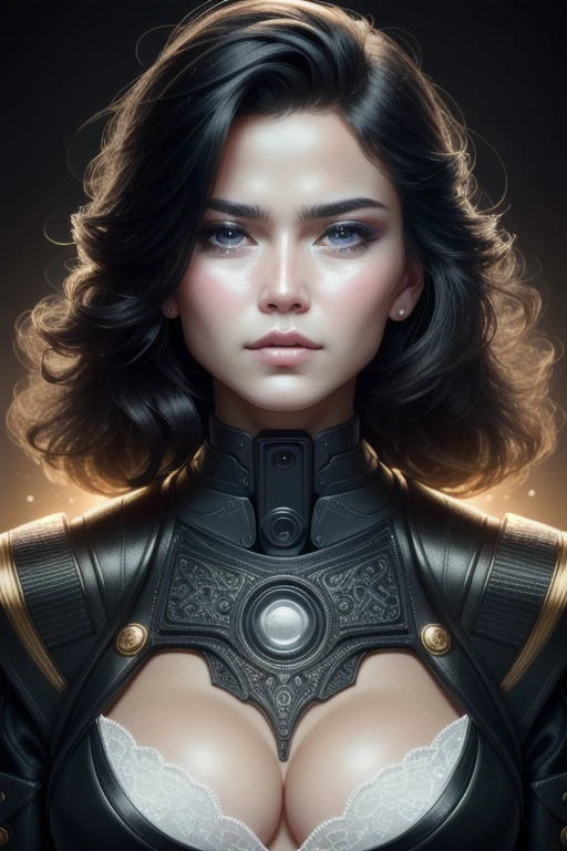 Close symmetric portraits of Cyberpunk gang members, Biomechanicals, mshn robot, Orange-red, Ultra photo realsisim, Complex design, (extremely detailed:1.4), (Extremely detailed:1.35), Extremely clear lines, Steel , cinematic ligh lighting, フォトリアリスティック, Detailed paintings by Ayami Kojima and Lilia Alvarado, (best quality, high quality, decolletage, Intricate Details, masterpiece, cinematic ligh), Very detailed, motionblur, film particles, noises, Lens effects,