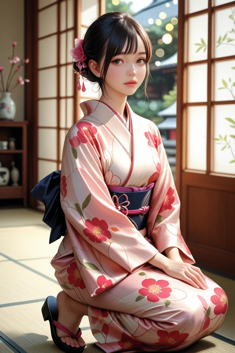 (ultra-highest quality), (ultra-highest resolution), (16k), (Very detailed), (Very fine textures and colors), (Accurate and natural composition), modern Japanese style, One adorable girl, Smooth and silky skin, (Accurate human anatomy)