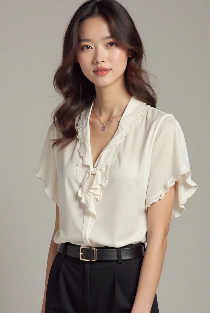 photorealistic photo of mlnhe, a woman, white shirt, simple background, realistic, (masterpiece:1.1), (best quality:1.1), beautiful, (intricate details), unity 8k wallpaper, ultra detailed, aesthetic, perfect lighting, <lora:mlnhe-000004:0.8>