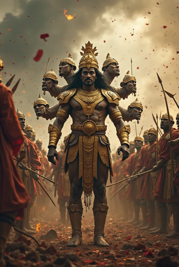 Srilanka king is killing a king with bloody ground