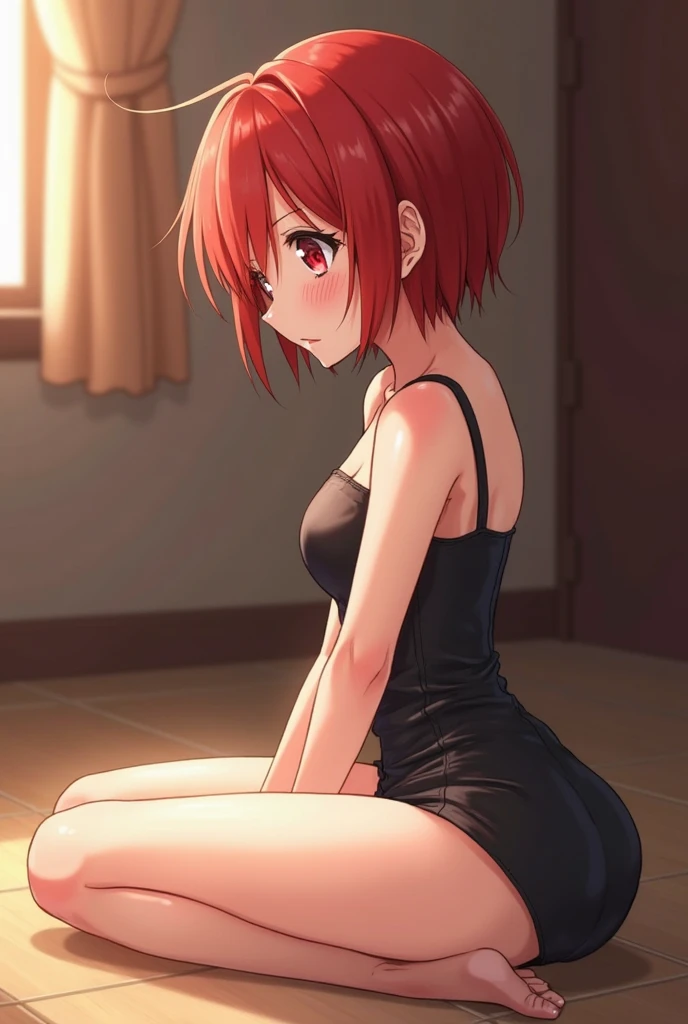 ((Obra maestra de anime TV)), (pareja chico y chica), 1 chico el pelo es blanco y rojo, ojos rojos radiantes, (ojos bien definidos), rostro masculino, piel palida, sudadera roja.., chica adulta, el pelo es gris y negro, ojos verde radiantes, (ojos bien definidos), bonito rostro femenino, sonrisa coqueta, piel palida, vestido corto.., ella sentada sobre el mirando se con deseo -auto 