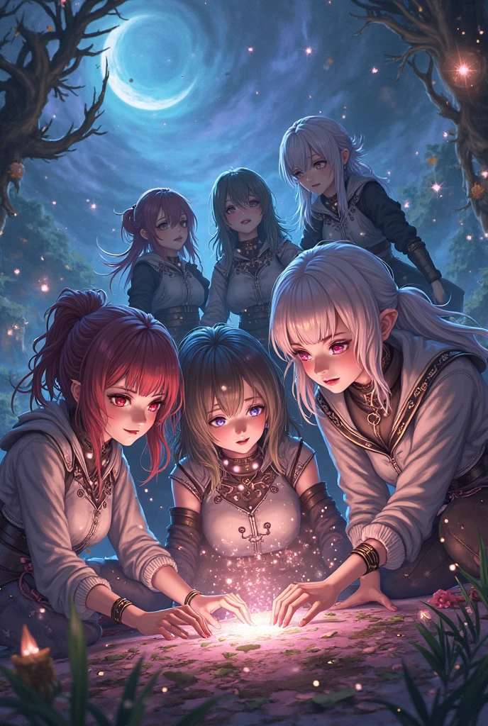 chibi, elf, magic training, light, unreasonable, halo, laughter, play, bounce, friends, practice, fun, shine