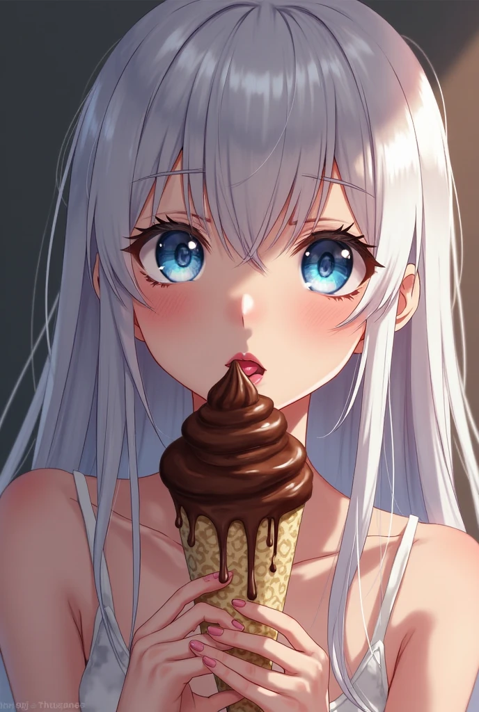 Girl eating deliciously