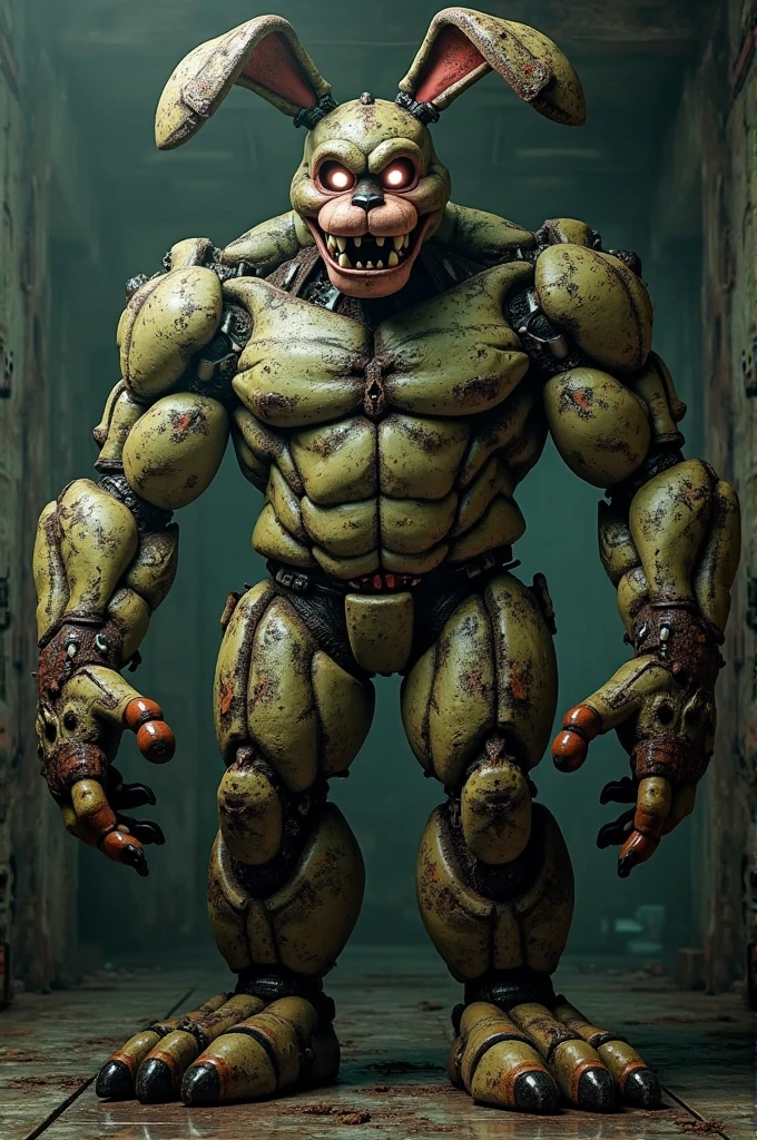 (by taran fiddler,by darkgem, by lindong), (by tcw, by canson, by theawesomefoxguy), source_furry, rating_explicit, masterpiece, bara, 8K, 4K, Beautiful images, masterpiece, Super high quality, solo, male, muscular, short, buff, biceps, smirking, springtrap, animatronic, full body, inside, strip-club, bright lighting, huge bulge, fancy thong, money in thong, suggestive, stripper, stripper pole, strip-club stage, teasing viewer, variations result, variations, (aroused:1.6)