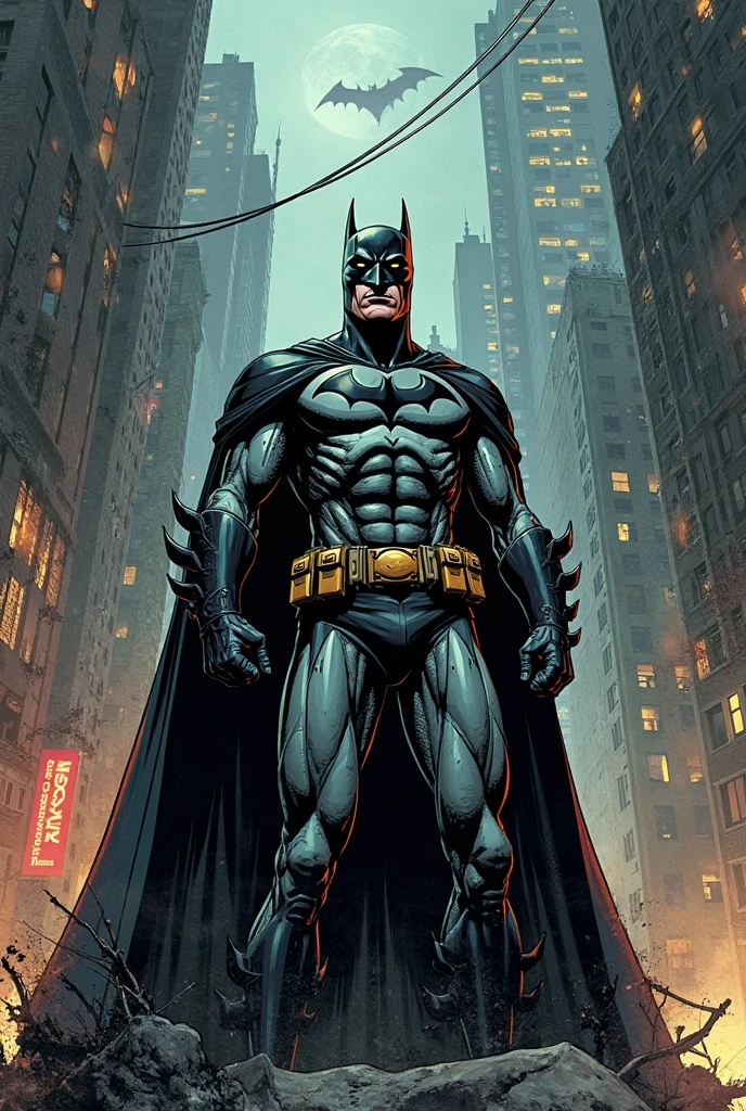 Batman lutando contra os soldados da Yakuza (Mafia do Japão), 64k, Cartoon, DC Comics, detailed, high definicion, ultra resolution, realistic, Fujifilm XT3, Dark ilumination, angry, darkness, ultra definicion, Dark City, action scene