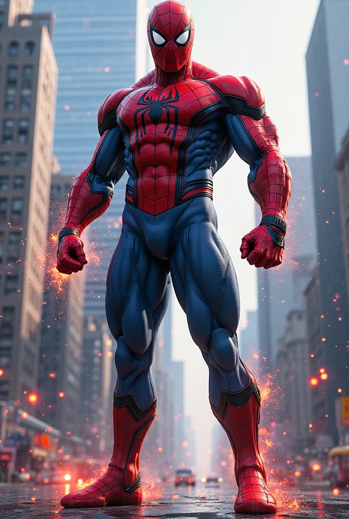 red hulk with spiderman outfit