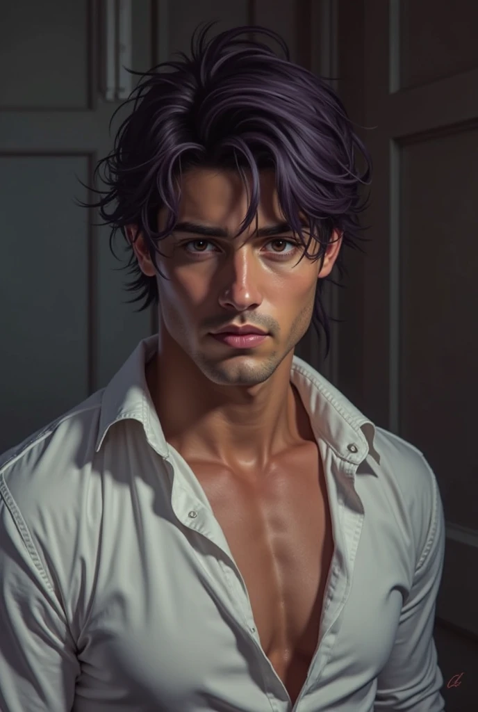 "((highly detailed, detailed eyes, detailed face, clear and realistic facial features, photorealistic, realistic light; cinematic)), (1 man), ((((life drawing class background)))), (((seductive sensual erotic gorgeous male model posing))), (short dark hair), (((wearing a draped toga))."