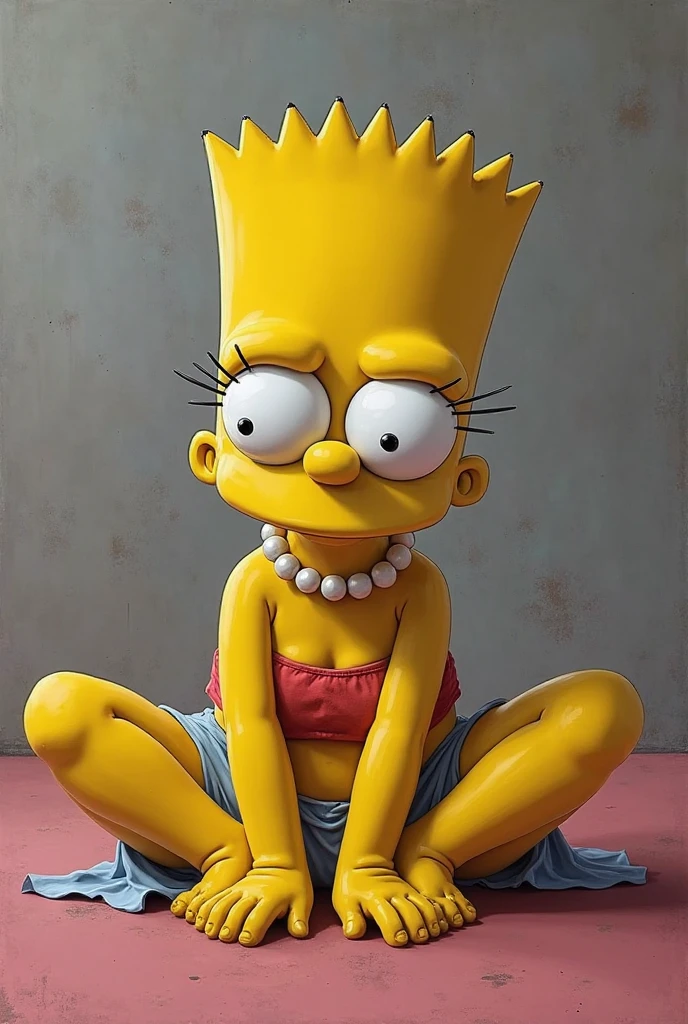 ((masterpiece, best quality)),(complex light), full body,1girl, in school bus with kids, sitting, solo, lisa simpson, Simpsons cartoon style, shy, black bead eyes, chubby stomach, pussy , nipples, flat torso, pussy juice, pissing, pissing himself, spread legs, happy, shy, cum on stomach, blowjob