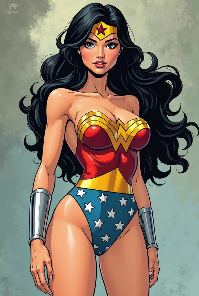 mulher em um traje de maravilha, mulher maravilha, inspirado em Bruce Timm, Retrato da Mulher Maravilha, Retrato de Darna moderno, Directed by: Alan Davis, Directed by: Bruce Timm, Design de personagens dos anos 90, Directed by: Ric Nagualero, Dc Comics, A Princesa do Poder, bodybuilder superhero bikini, Directed by: Hugh Hughes, extremamente sexy, bunda grande