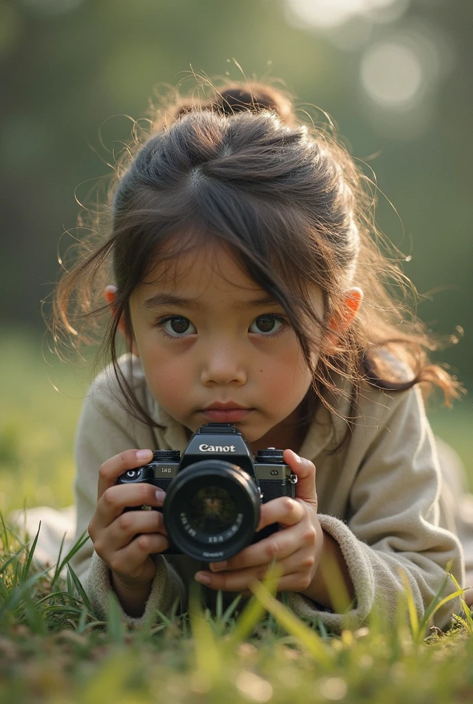 mENINA CHILD BLONDE LONG HAIR ,PORTRAIT, holding a camera up to the face and looking through it, portrait photography, Pepe Moreno, Fernando Guerra, portrait photo, Pedro Correa, professional photo, Danilo Torres, Pablo Dominguez, photography, art Foreground : Eloy Morales, professional photo, Ignacio Rios, close-up portrait photo, journalist photo, professional photographer, Julian Calle