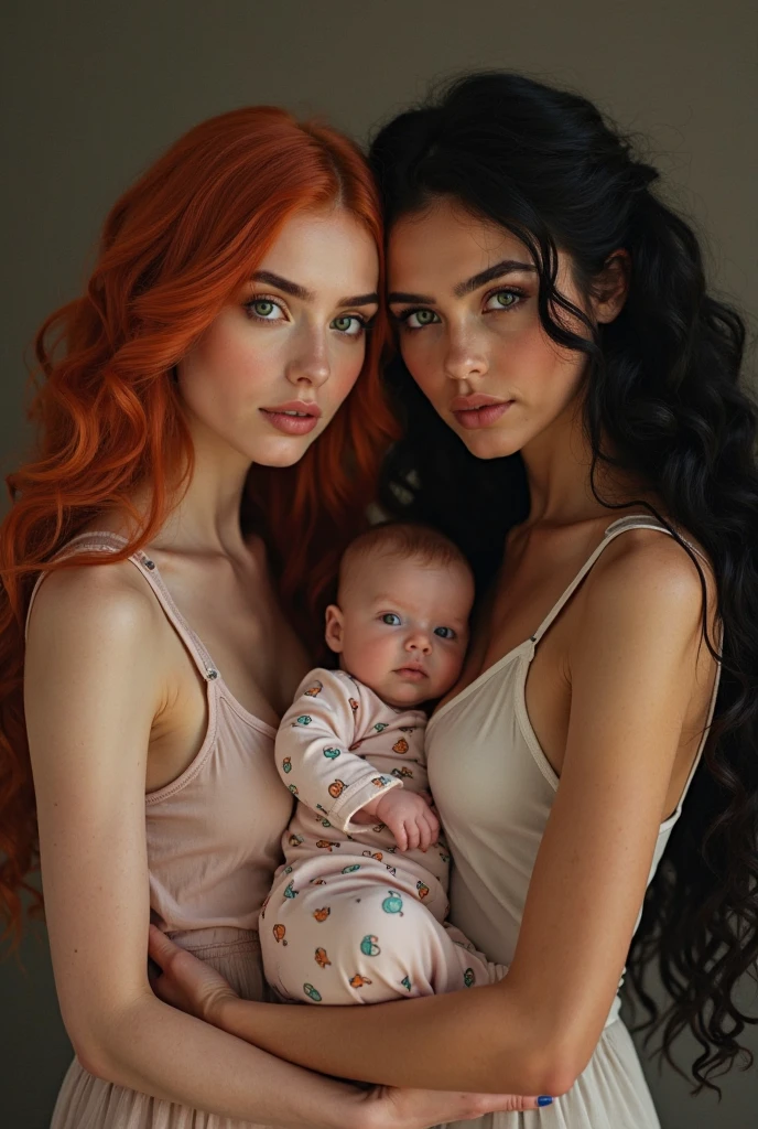 a curvy redheaded mother with 3 very young daughters, naked, in a natural outdoor setting,
beautiful detailed eyes, beautiful detailed lips, extremely detailed eyes and face, long eyelashes, high quality, 8k, photorealistic, beautiful skin, soft natural lighting, vibrant colors, nature scene, lush green grass, blooming flowers, warm color palette, cinematic composition, masterpiece