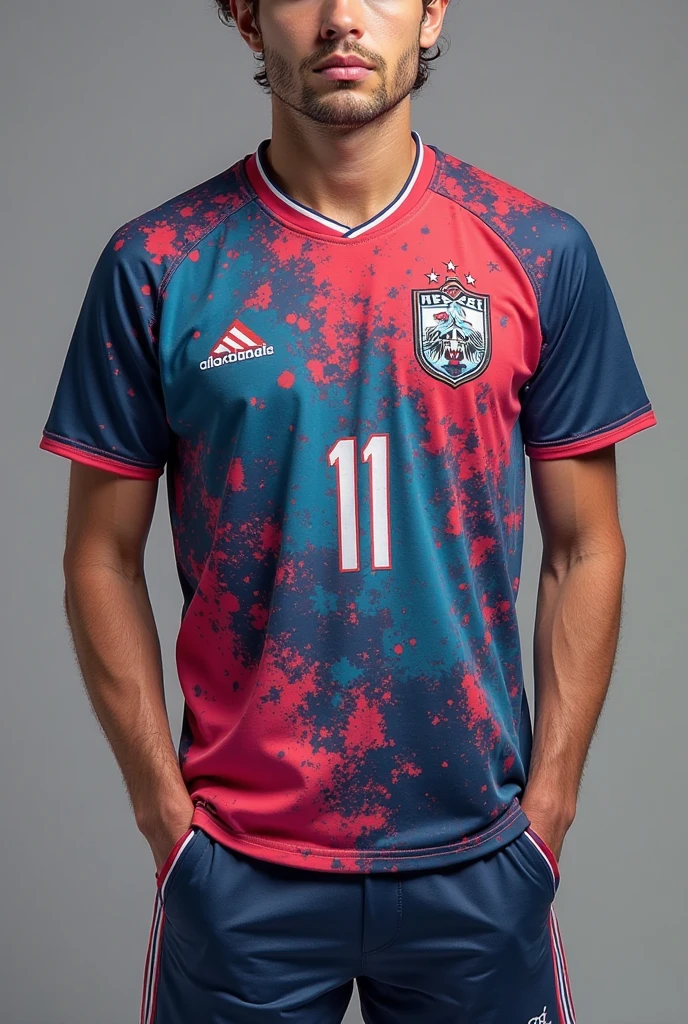 Colombian national soccer team shirt with full body and Cristiano Ronaldo face