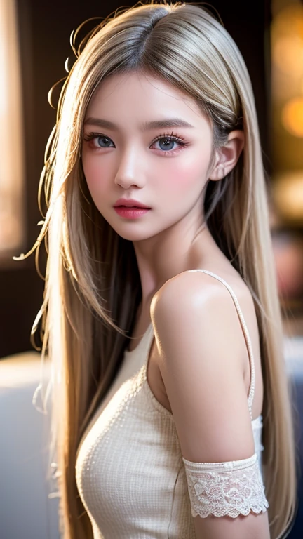 (((((super Long Hair、Long Hair、超Long Hair、Off-the-shoulder dress、Fluffy Wave、White Blonde、Gal、beauty、Well-groomed face、Nordic、beautiful girl、Black background、Russia、Northern Europe))))), Highest quality, shape, Very detailed, finely, High resolution, 8k wallpaper, 完璧なダイナミックな構shape, finelyて美しい目,  Natural Lip , Big Breasts, Random sexy poses,