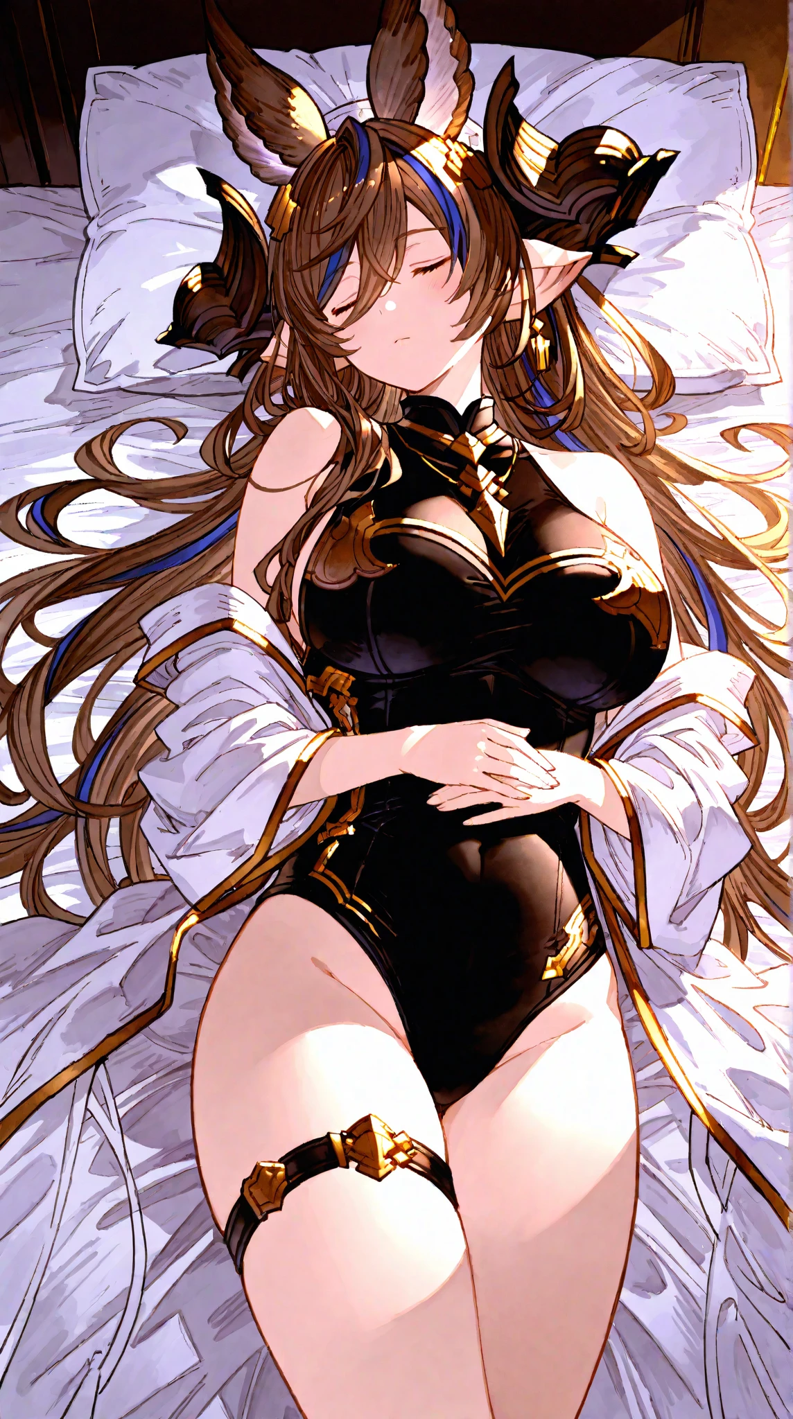 masterpiece, best quality, ultra-detailed, illustration,(1girl),beautiful detailed eyes, Loli, Fate Go, Sessyoin Kiara, Ishtar outfit, looking at viewer, close up, (breast focus), (arms behind back:1.2), (from above:1.1), small breasts, no bra (off shoulder:1.1), see through panties, radiant yellow eyes, no coat, random pantyhose, shiny eyes, ultra detail, sexy body, cleavage, clear panties, cameltoe, small breast, round bottom, seductive expression, sexual expression, out of breathe, tired, laying on wood floor, wet, dripping water, upskirt, Holding a private, wide open smile, drool, sucking, licking, saliva,