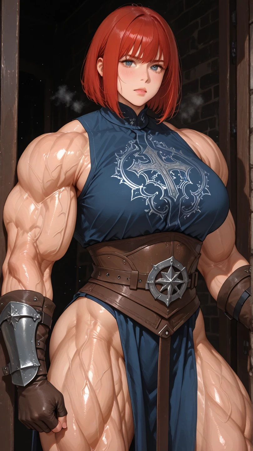 nous, Maintenant, grosse poitrine,bottes blanches, pantalon,manteau, Musclegirl, marche, sourire, cheveux longs, cathedral, Ouest, portrait, Fuuma Kotaro,  Tenkaichi,