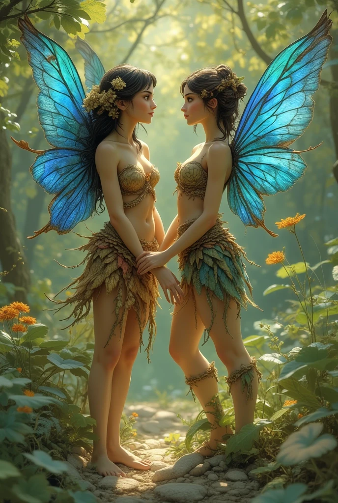 A mesmerizing hyper-realistic portrait of a human-bird creature, masterfully crafted in the distinct style of Esao Andrews. The bioluminescent girl, with her slender body and intricate internal structure, is unlike any other. Her transparent skin reveals a stunning array of multi-colored neon dots that glow brilliantly, while her small, round appendages serve as arms. She tenderly cradles her otherworldly bird-like face, surrounded by an enigmatic atmosphere. The artwork deftly blends Esao Andrews' signature artistic techniques, evoking feelings of wonder and mystique that captivate the viewer's imagination.