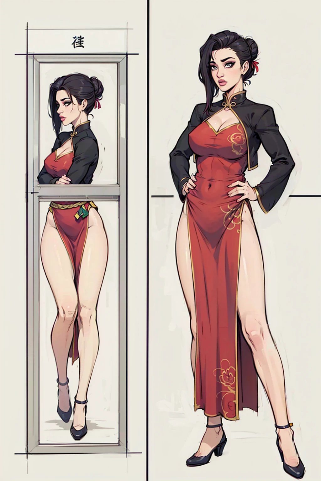 She wore a red floral dress。 She is covered in red,Under the slender jade neck,A piece of crisp breasts like curdled white jade,The huge giant seemed to be about to come out。Half covered, half hidden,A bundle of plain waist,I didn't even hold it,A pair of long, moist and well-proportioned legs are tightly wrapped in Balenciaga's black silk, A pair of red high heels seemed to charm young boys and girls, and she tied a high ponytail,With gold wire-framed glasses。