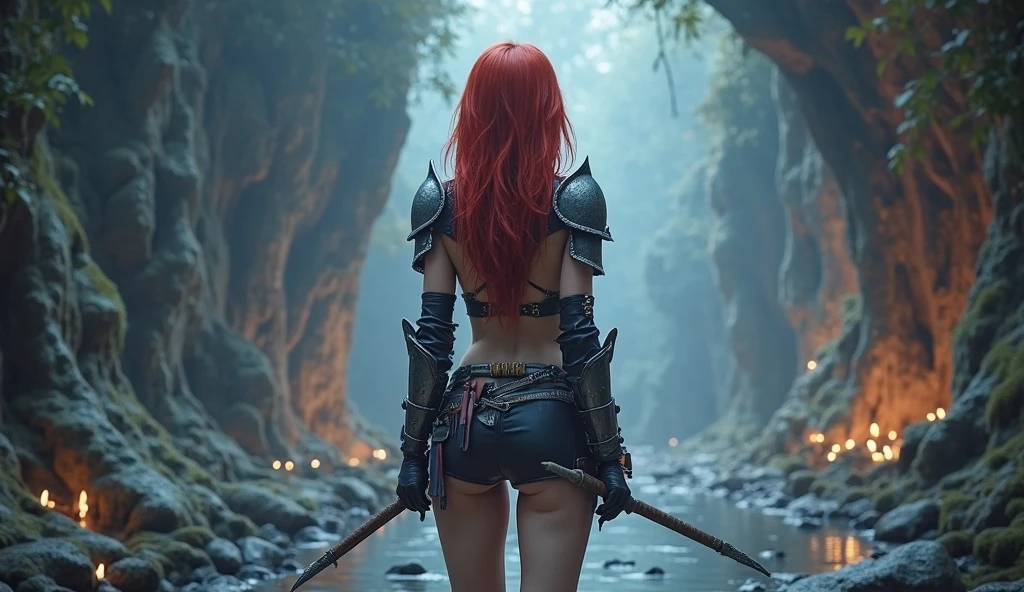 ((A red-haired warrior, from behind, vestinDo uma saia curta na bunDa, mostranDo a bunDa, tiro De baixo, vestinDo armaDura De placas, manoplas De aço, luvas De aço e couraça De aço, OlhanDo para trás, VestinDo uma saia)), saia bem DetalhaDa, (She doesn't wear underwear, saia mostranDo granDe pelúcia, atreviDo, bunDa reDonDa, buceta mostranDo, smooth buceta mostranDo from below, (up skirt), saia De levantamento De vento, sexy possession), fantasia meDieval, D&D, RPG, Obra De arte, melhor qualiDaDe, 8K, ultra realistic. A garota mais DesejaDa Do munDo tem uma beleza transcenDental, with expressive eyes, olhos verDes claros, sobrancelhas arqueaDas, lábios sensuais e pele raDiante. Your facial structure is symmetrically perfect, com maçãs Do rosto DelicaDamente esculpiDas e um queixo refinaDo. bela paisagem verDes, lingerie