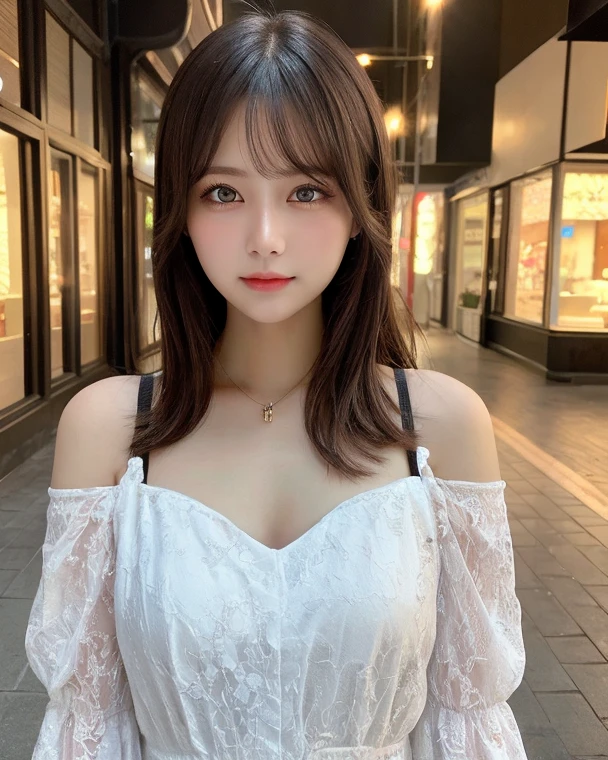Ultra High Definition, Superior Quality, Premier Quality, ultra detailed, Photorealistic, 8k, RAW Photos, highest quality, masterpiece, Attractive girl, Stunning girl, Brown Hair, Shoulder Length Layered, Mesh Hair, Japanese Idol, Sophisticated, Stylish, blouse,
