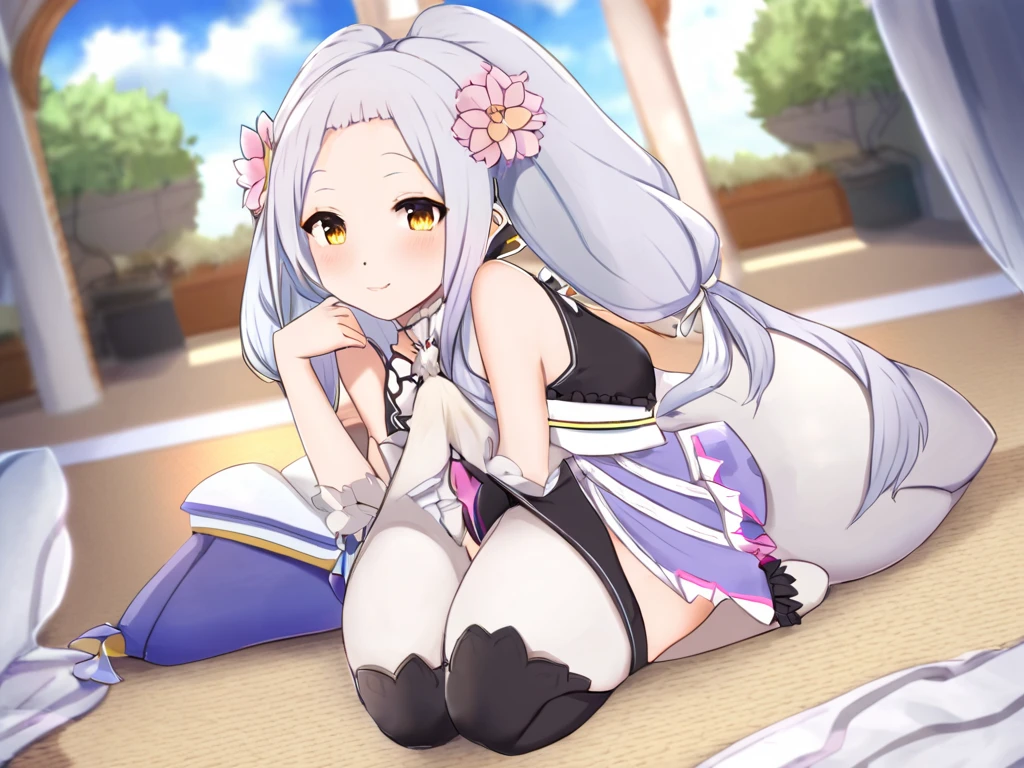 ((2D beautiful girl:1.5、top-quality:1.5、Perfect fingers:1.1、perfect anatomia:1.1、face perfect:1.1、perfect hand:1.1、perfect foot:1.1、Dress perfectly、Beautiful illustration))、Petite beautiful girl、(transform sequence)、((a bunny ))、12year old、Solio、Fractal Art、baby-face、((stright long hair))、Beautiful big drooping eyes、Slender and beautiful legs、(The best smile with one eye closed)、(fullllbody)、((1 personlue sky and outdoor stage、Magic Show