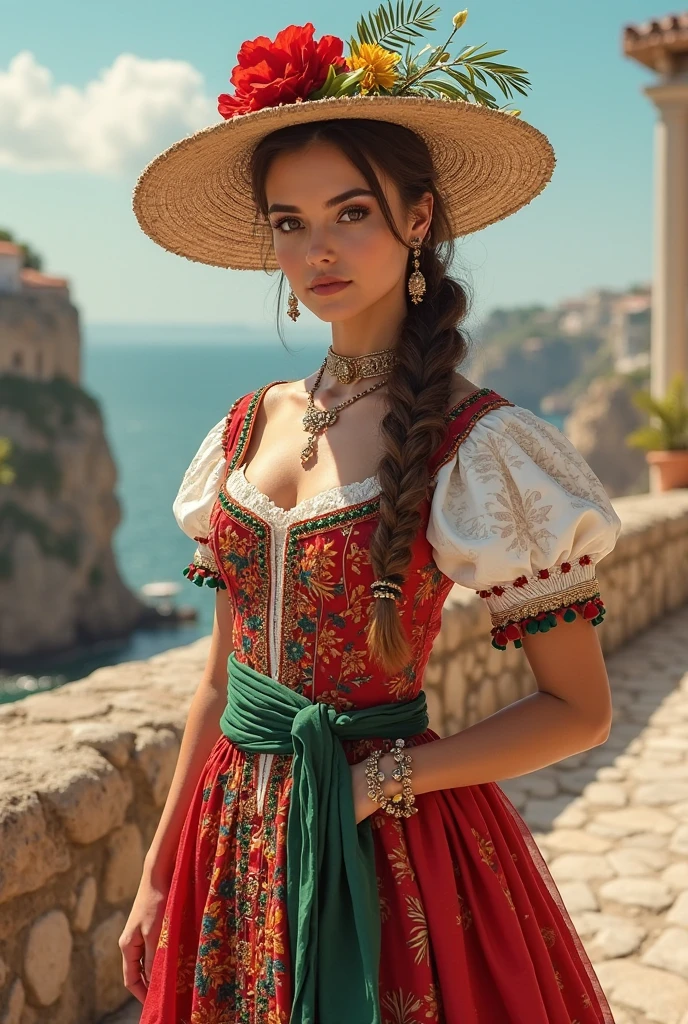 Pretty woman with corset and Mexican hat --auto --s2
