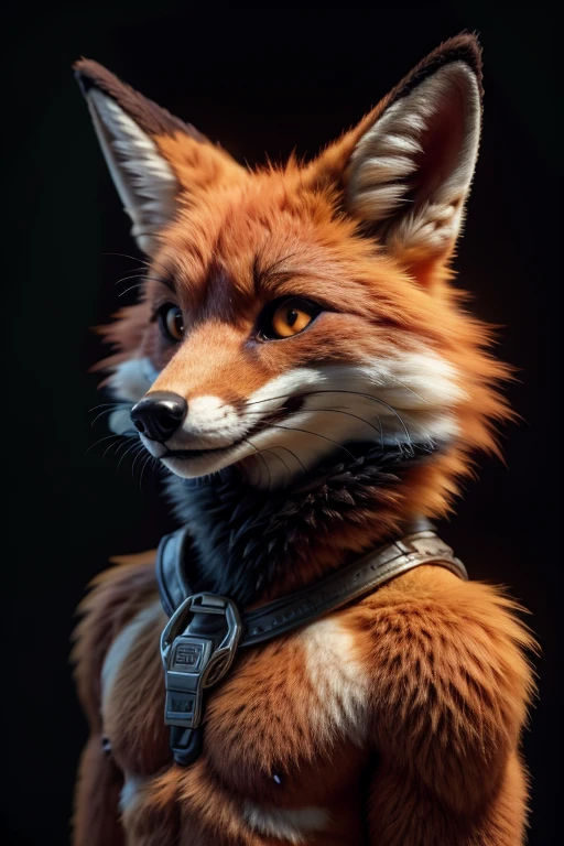 Realistic muscular fox