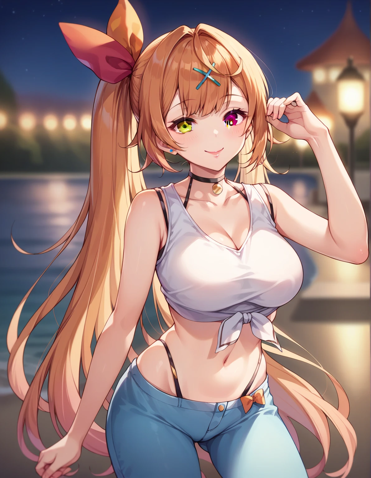 abukuma_(kancolle), kantai_collection, 1girl, blonde_hair, blue_eyes, bikini, medium breasts, beautiful body