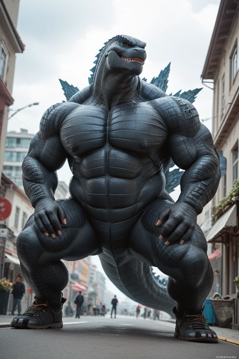 sweat drops, photography, (cool posing:1.1025), smooth skin, ultra realism shading, anthro, sweaty, gator, photorealistic, fat cock, gigantic balls, black latex suit, suggestive, (rembrandt:1.1025), huge pecs, (sweaty:1.7), warrior, biceps, hunk, muscle gut, overweight, chubby, nsfw, in a swamp, tail, ((low angle camera)), ((crotch focus)), extremely close up