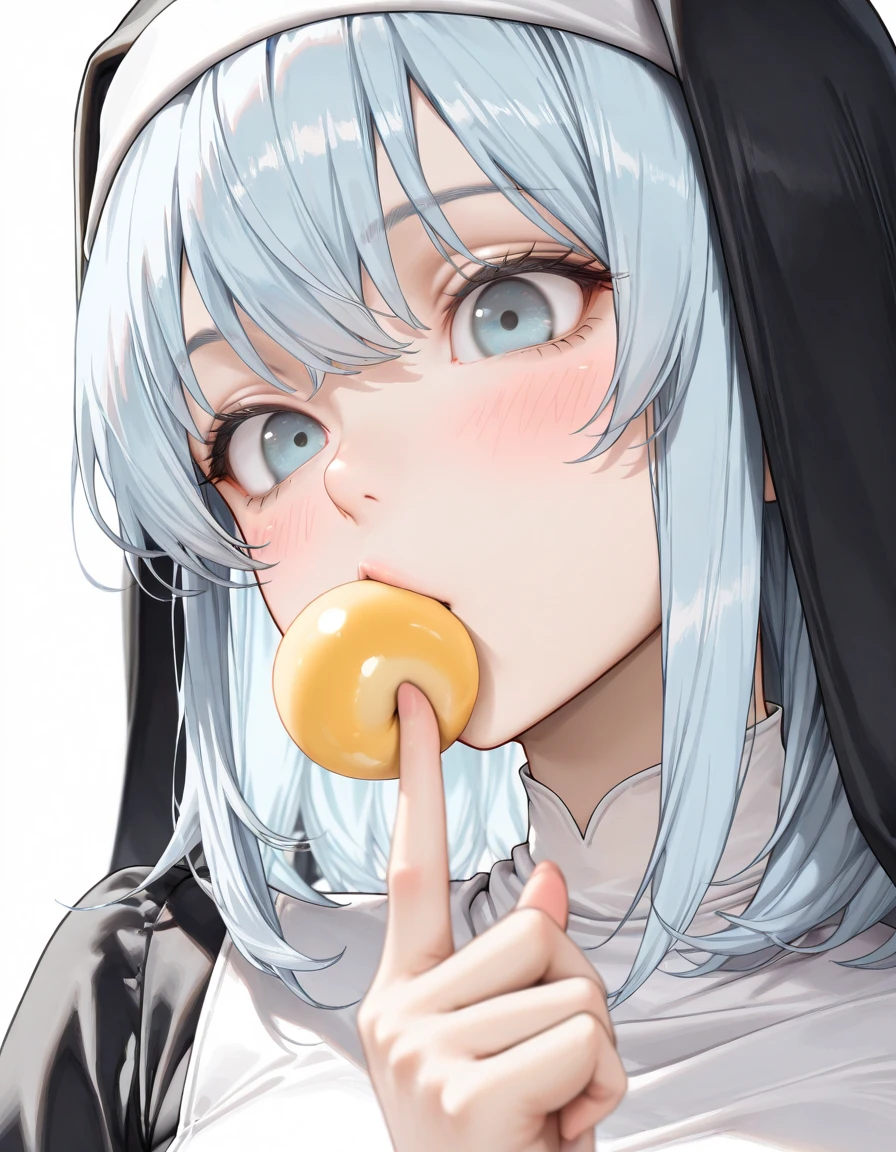 masterpiece, best quality, 1girl,((cum in mouth)), open mouth, tongue, too much cum, ((cum)), ((cum on tongue)),cum on hands, cupping hands, own hands together <lora:CumOnTongueMS:1>