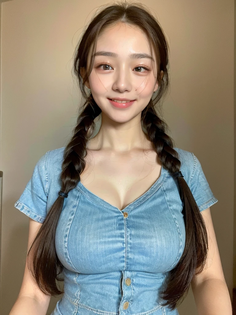 Beautiful 18 Years Old Large Breast topless,full body,naked, pig tails