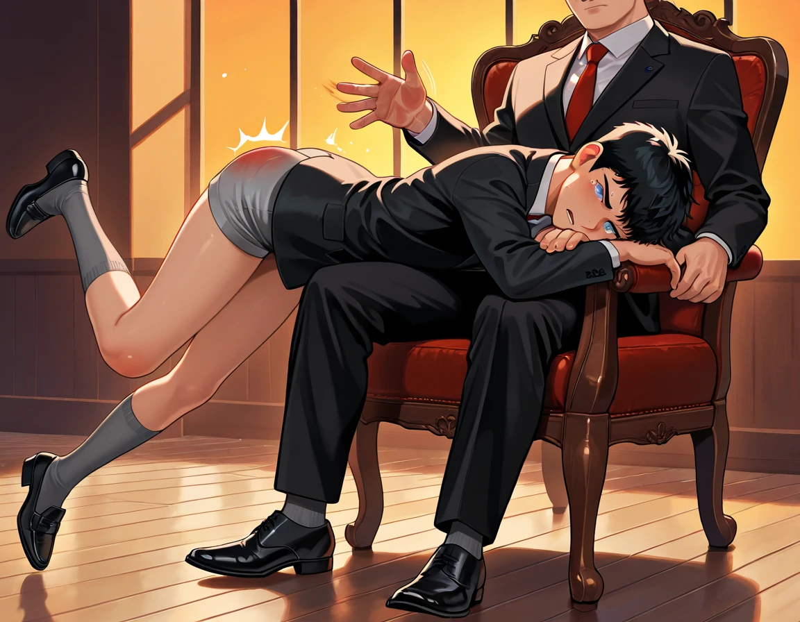score_9, score_8_up, score_7_up, score_6_up, adult beautiful woman,   (chiaroscuro lighting)  source_cartoon,   f3rn4nd0, (line art) , 
1female, heavy make-up, 
(jessica rabbit) , flaming-orange, hair,   ,(long hair), (peek-a-boo hair),  (hair over one eye)   ,
 ,large breasts, (cleavage), 
 petite thin female, (flaming-red plunging dress),    submissive , 
,
(prone-bone), on belly on table,  arms tied behind back, imminent pussy penetration, (large black cock), cock on her but, (size difference), 
(1male), 
  (ugly African male),,back office, chair and desk,