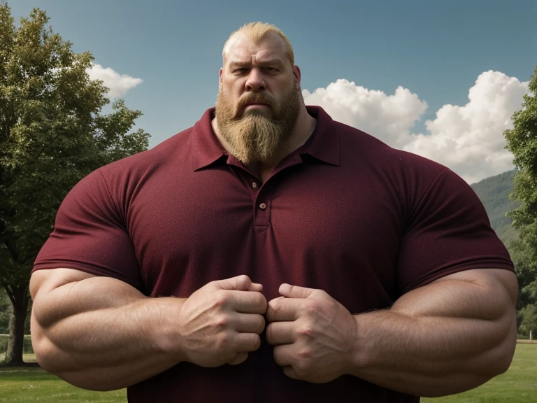 A screaming gray and blonde haired Scandinavian wrestler super heavy and shirtless bodybuilder A full body obese bodybuilder with a very sweaty body An extremely muscular and extremely fat old man over 70 years old weighing over 600 pounds. Muy musculoso y muy peludo con grandes pectorales con pezones oscuros y ginecomastia en un ring de lucha vistiendo calzas plateadas